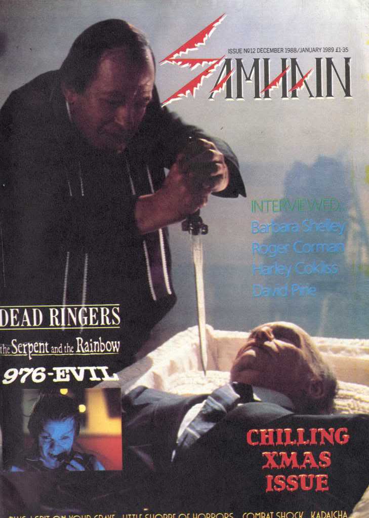 SAMHAIN magazine side cover Issue 12 December 1988