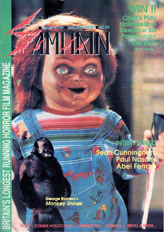 SAMHAIN magazine side cover Issue 19 February/March 1990