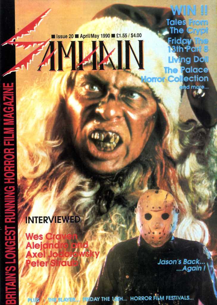 SAMHAIN magazine side cover Issue 20 April/May 1990