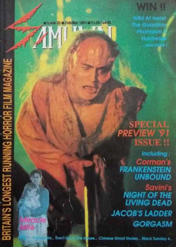 SAMHAIN magazine side cover Issue 25 February/March 1991