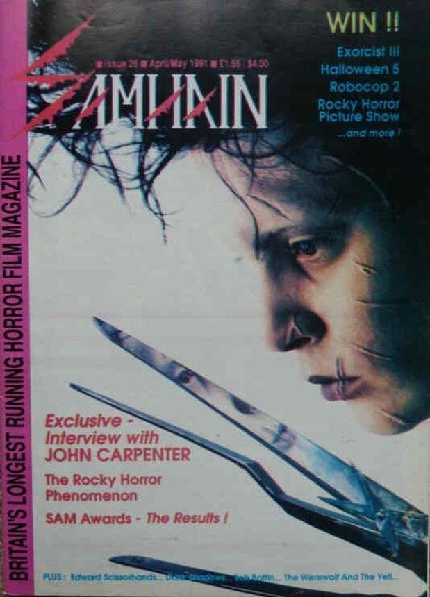 SAMHAIN magazine side cover Issue 26 April/May 1991