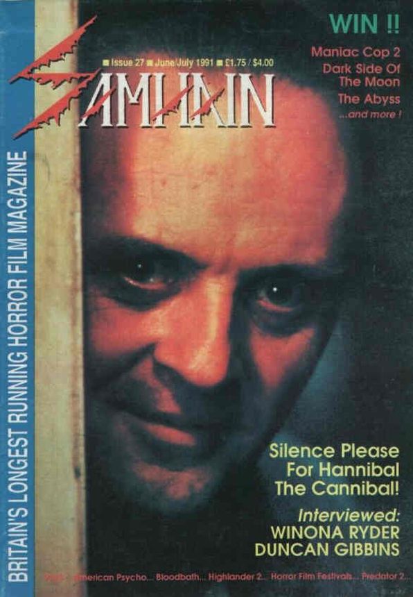 SAMHAIN magazine side cover Issue 27 June/July 1991