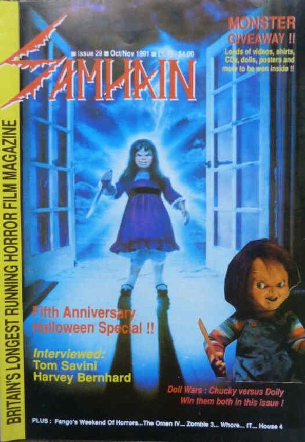 SAMHAIN magazine side cover Issue 29 October/November 1991