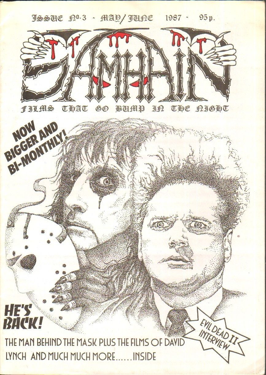 SAMHAIN magazine side cover Issue 3 May/June 1987