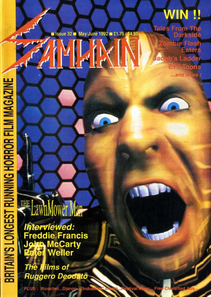 SAMHAIN magazine side cover Issue 32 May/June 1992