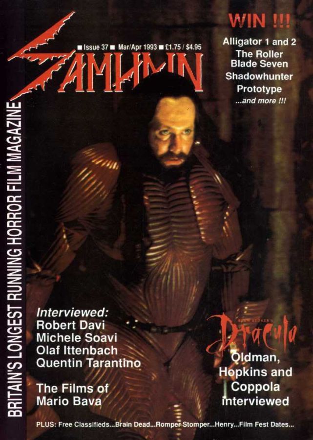 SAMHAIN magazine side cover Issue 37 March/April 1993