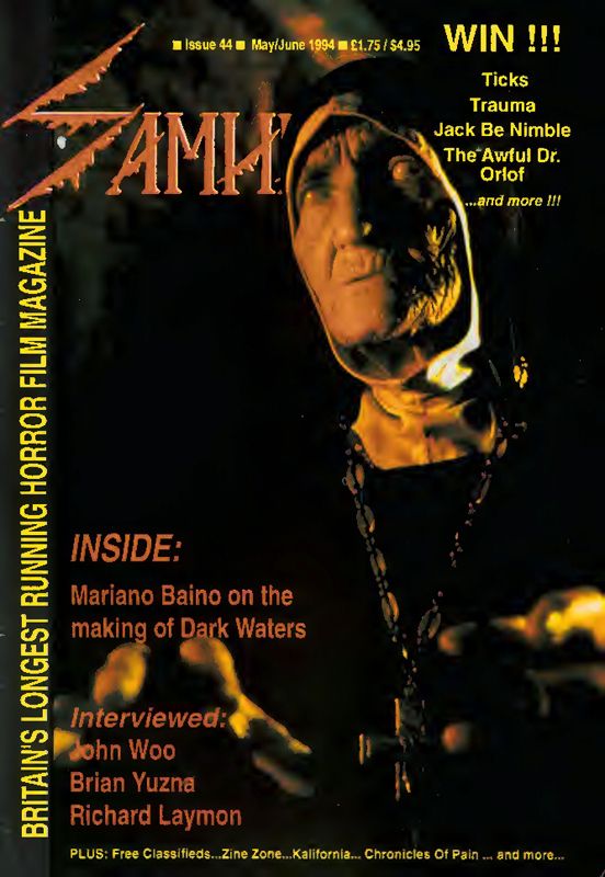 SAMHAIN magazine side cover Issue 44 May/June 1994