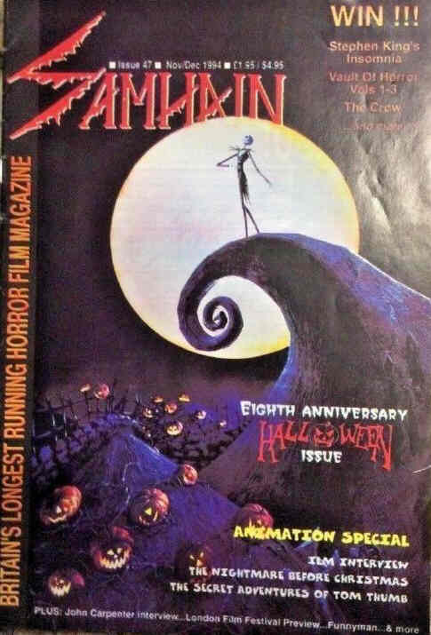 SAMHAIN magazine side cover Issue 47 November/December 1994