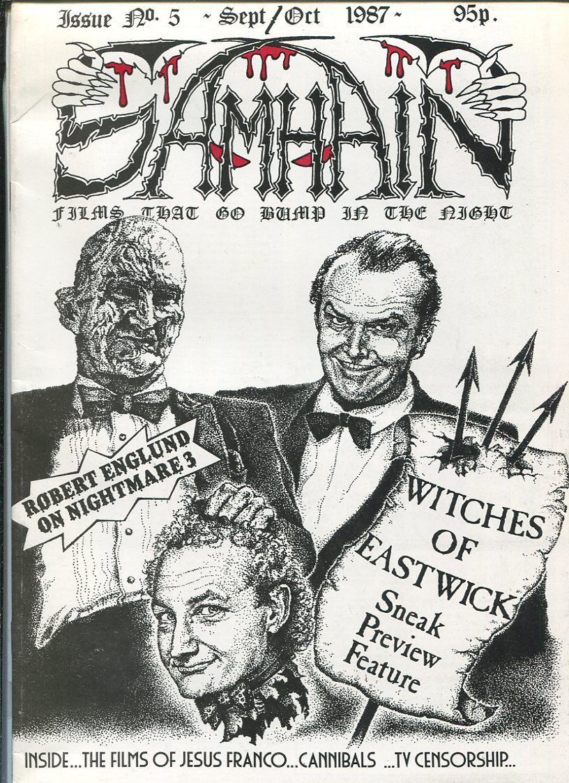 SAMHAIN magazine side cover Issue 5 September/October 1987