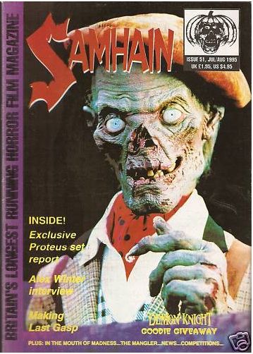 SAMHAIN magazine side cover Issue 51 July/August 1995