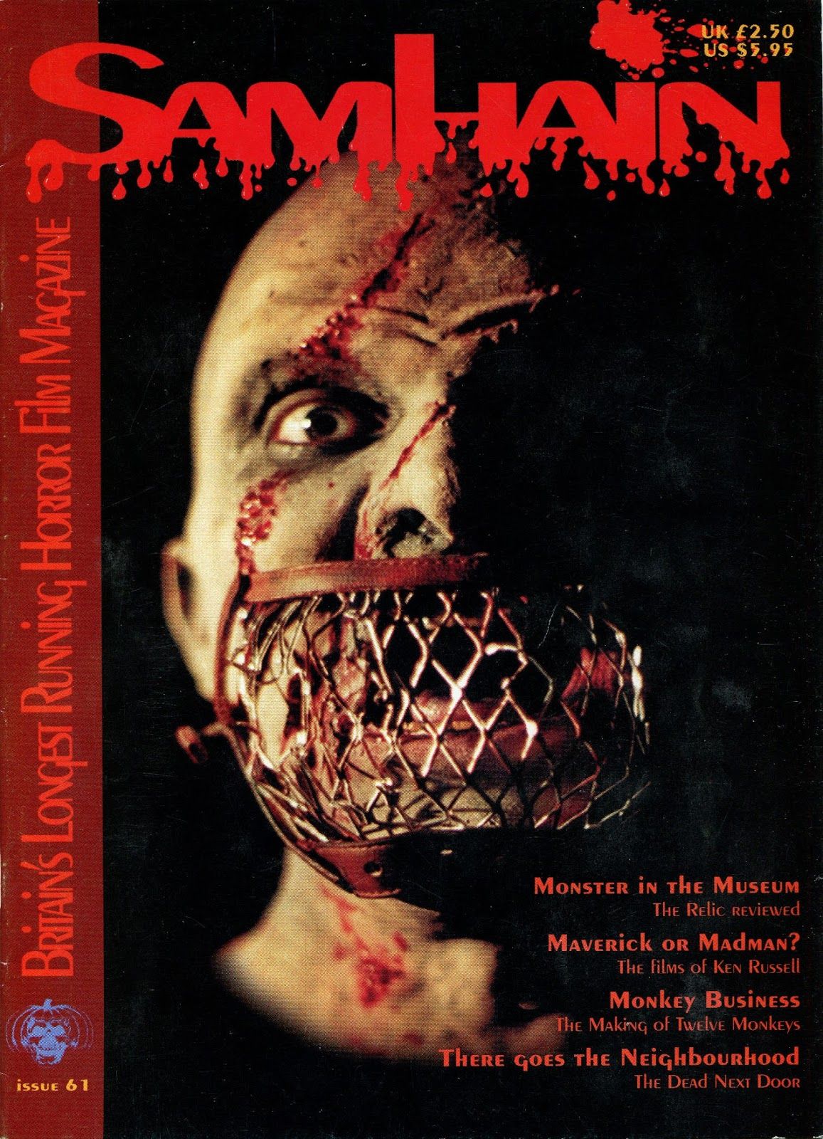 SAMHAIN magazine side cover Issue 61  1997