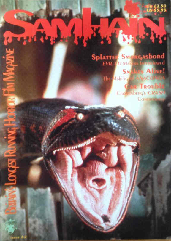 SAMHAIN magazine side cover Issue 62 June/July 1997