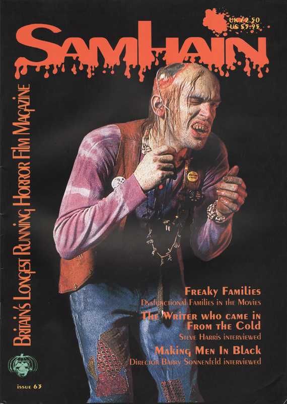 SAMHAIN magazine side cover Issue 63 August/September 1997