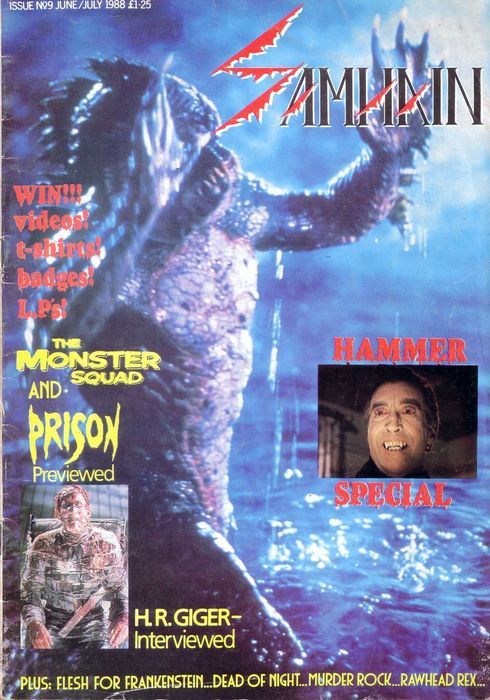 SAMHAIN magazine side cover Issue 9  1988