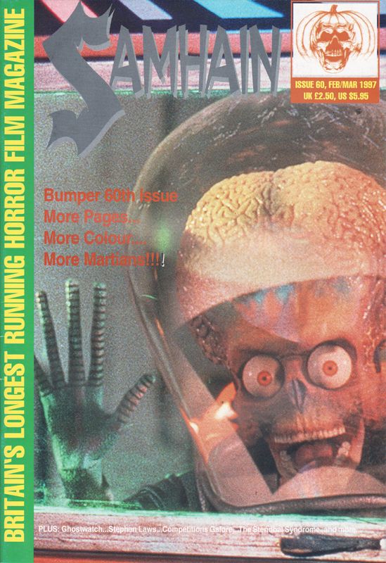 SAMHAIN magazine side cover Issue 60  February/March 1997