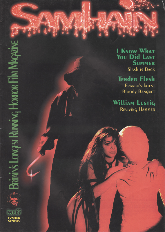 SAMHAIN magazine side cover Issue 65  December 1997/ January 1998 