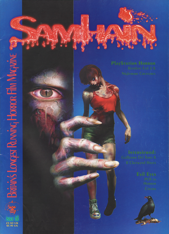 SAMHAIN magazine side cover Issue 68  June/July 1998