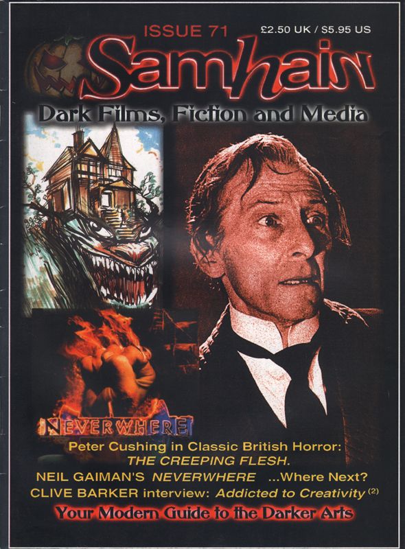 SAMHAIN magazine side cover Issue 71  January/February 1999