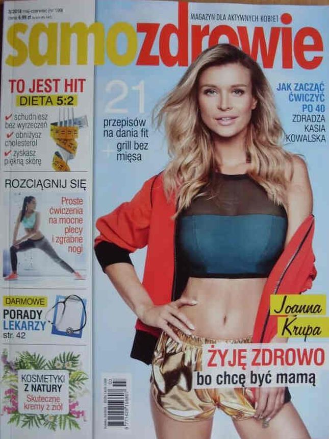 SAMO ZDROWIE magazine side cover  May/June 2018