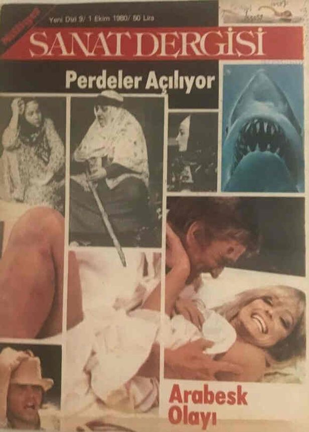 MILLIYET SANAT DERGISI magazine side cover  October 1980