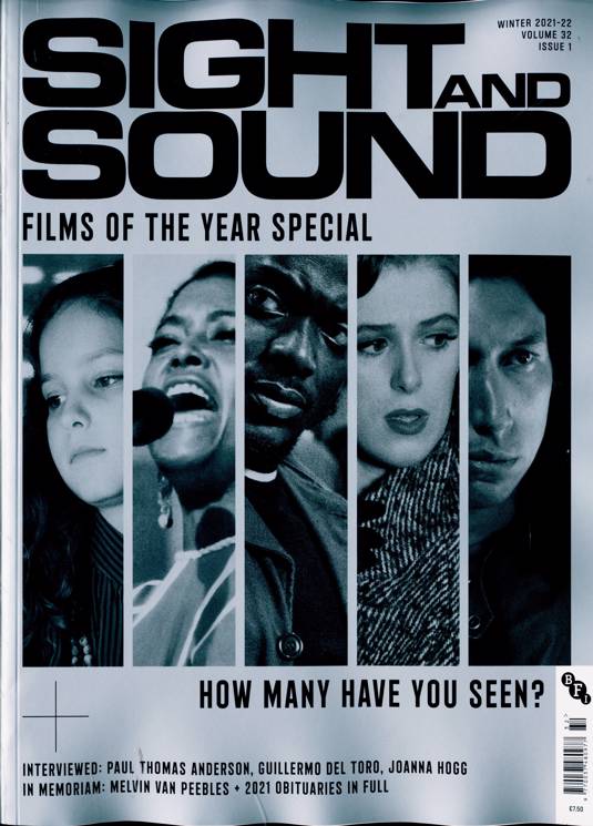 SIGHT AND SOUND magazine side cover  Vol 32 No  1 Winter 2021