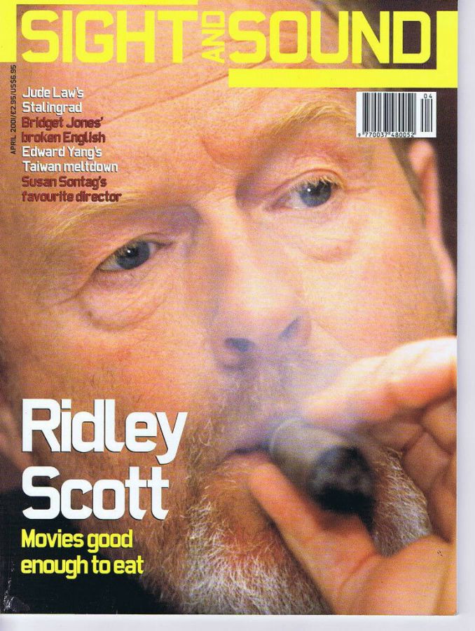 SIGHT AND SOUND magazine side cover Issue 120 April 2001