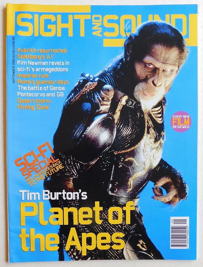 SIGHT AND SOUND magazine side cover Issue 125 September 2001