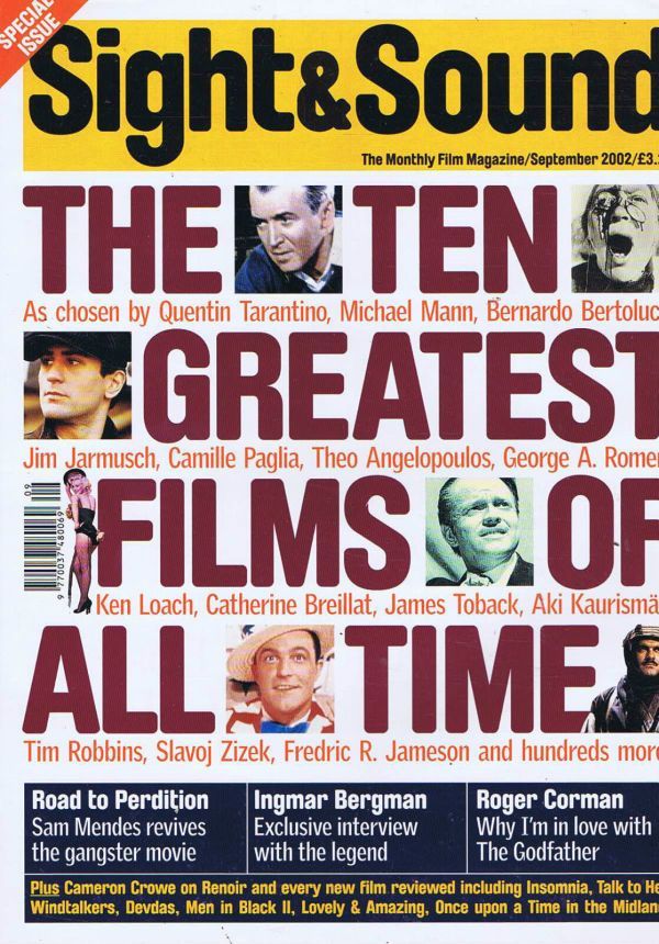 SIGHT AND SOUND magazine side cover Issue 137 September 2002