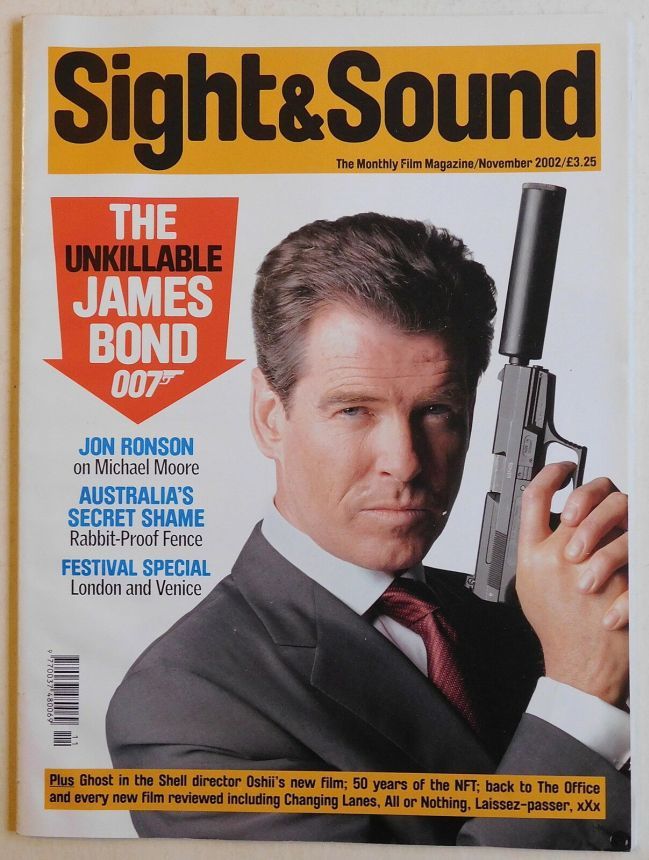 SIGHT AND SOUND magazine side cover Issue 139 November 2002