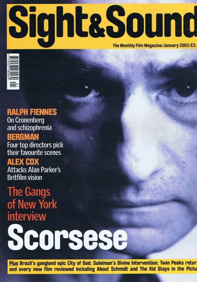 SIGHT AND SOUND magazine side cover Issue 141 January 2003