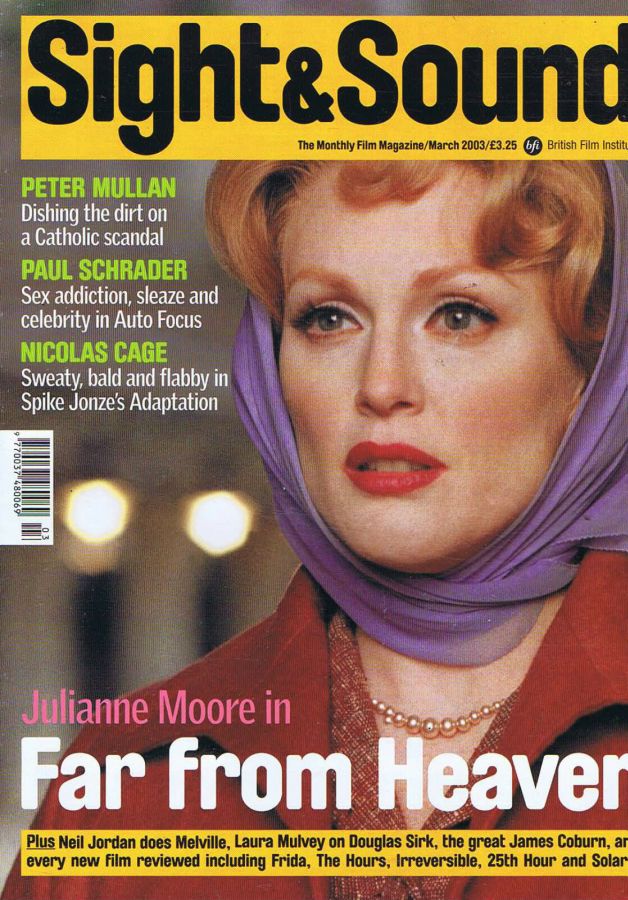 SIGHT AND SOUND magazine side cover Issue 143 March 2003