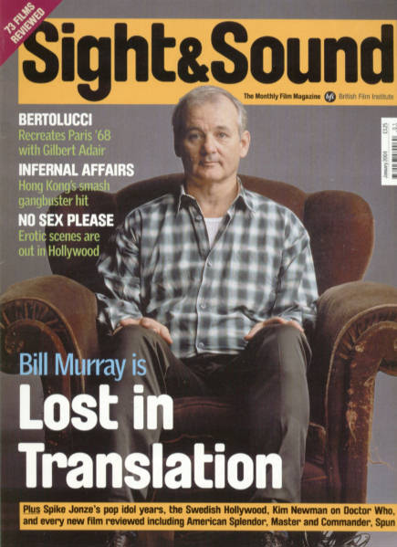 SIGHT AND SOUND magazine side cover Issue 153 January 2004