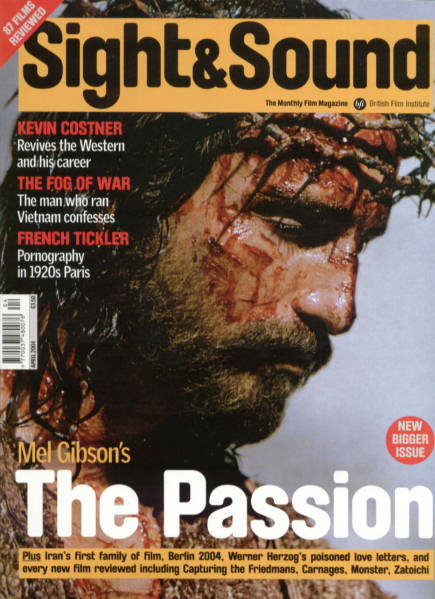 SIGHT AND SOUND magazine side cover Issue 156 April 2004