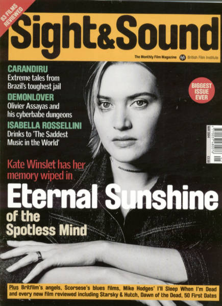 SIGHT AND SOUND magazine side cover Issue 157 May 2004