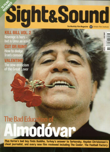 SIGHT AND SOUND magazine side cover Issue 158 June 2004
