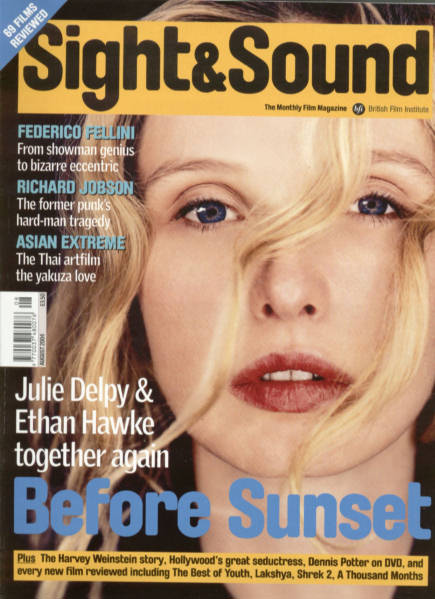 SIGHT AND SOUND magazine side cover Issue 160 August 2004