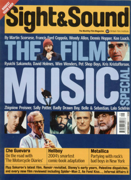 SIGHT AND SOUND magazine side cover Issue 161 September 2004