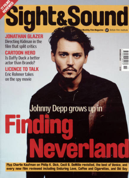 SIGHT AND SOUND magazine side cover Issue 163 November 2004
