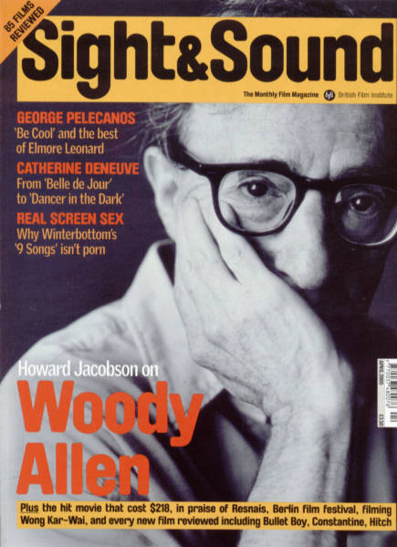 SIGHT AND SOUND magazine side cover Issue 168 April 2005