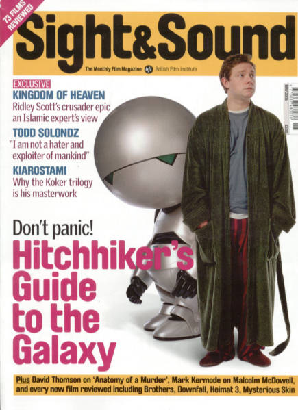 SIGHT AND SOUND magazine side cover Issue 169 May 2005