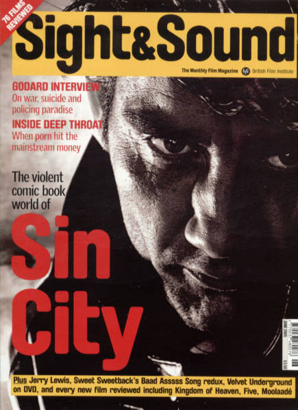 SIGHT AND SOUND magazine side cover Issue 170 June 2005
