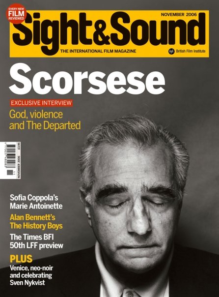 SIGHT AND SOUND magazine cover Issue 187 November 2006