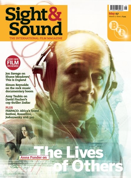 SIGHT AND SOUND magazine side cover Issue 193 May 2007
