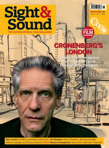SIGHT AND SOUND magazine side cover Issue 199 November 2007