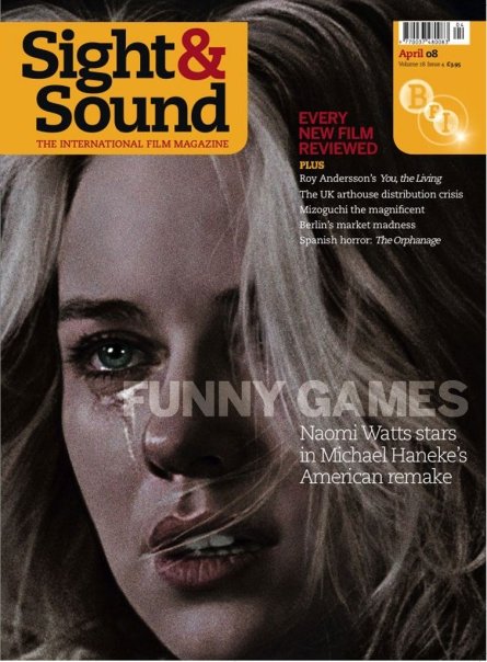 SIGHT AND SOUND magazine side cover Issue 204 April 2008
