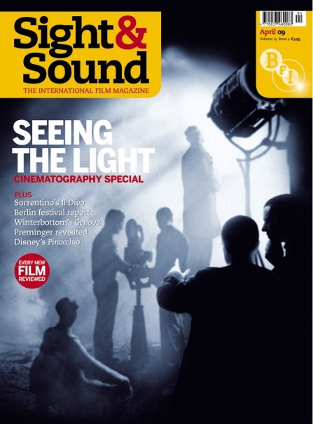 SIGHT AND SOUND magazine side cover Issue 216 April 2009