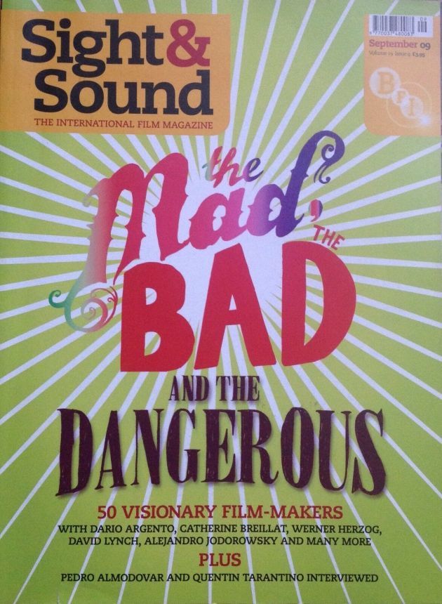 SIGHT AND SOUND magazine side cover Issue 221 September 2009