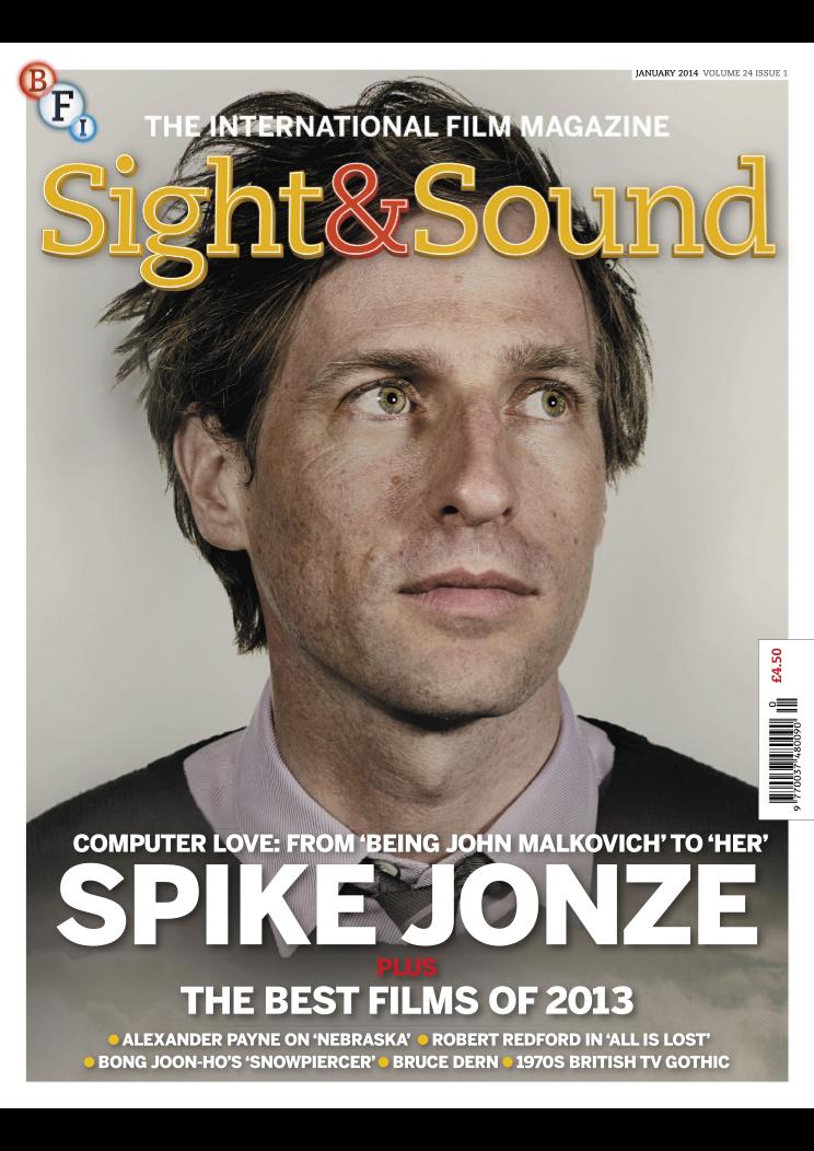 SIGHT AND SOUND magazine side cover Issue 273 January 2014
