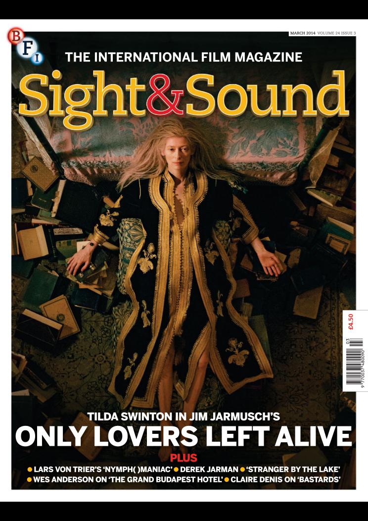 SIGHT AND SOUND magazine side cover March 2014