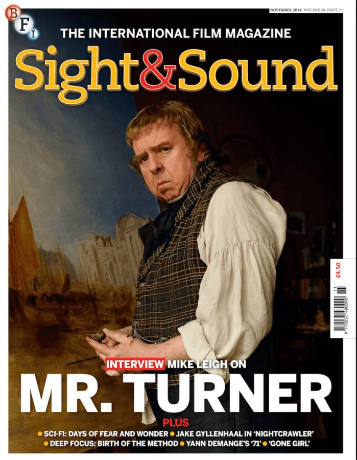 SIGHT AND SOUND magazine side cover November 2014